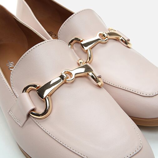 Hakiki Deri Pudra Kadın Loafer - Görsel 4