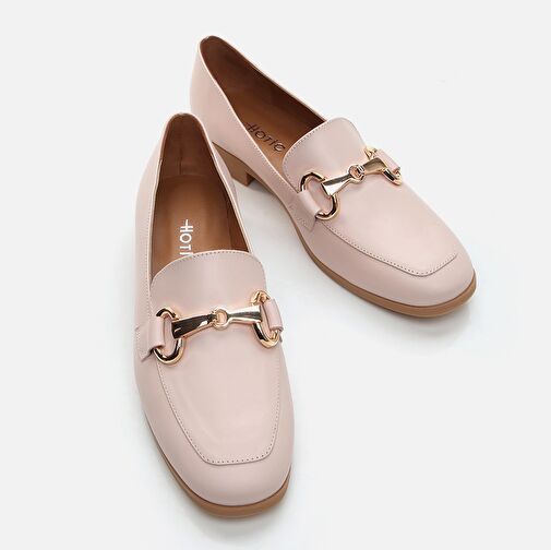 Hakiki Deri Pudra Kadın Loafer - Görsel 5
