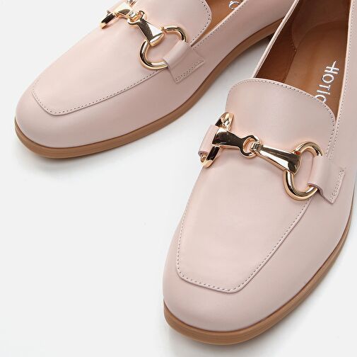 Hakiki Deri Pudra Kadın Loafer - Görsel 6