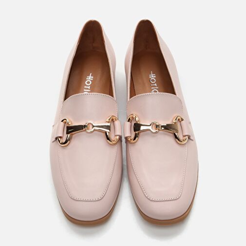 Hakiki Deri Pudra Kadın Loafer - Görsel 8