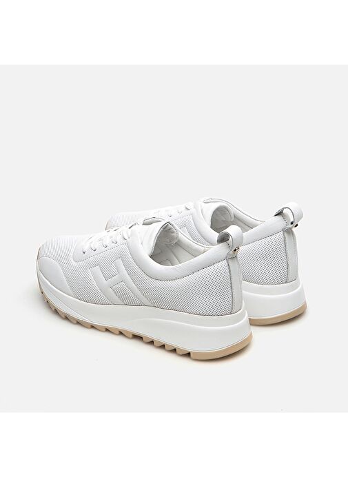 Hakiki Deri Beyaz Kadın Spor Ayakkabı - Görsel 6