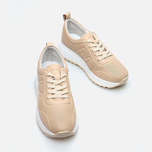 Hotiç Bej Kadın Deri Sneaker 01AYH285960A310 - Görsel 3
