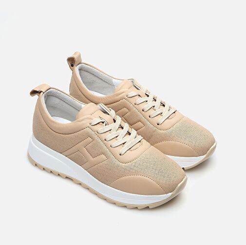 Hotiç Bej Kadın Deri Sneaker 01AYH285960A310 - Görsel 4