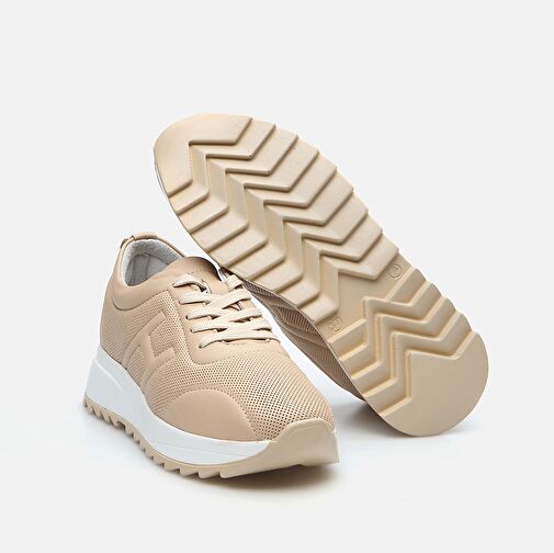 Hotiç Bej Kadın Deri Sneaker 01AYH285960A310 - Görsel 7