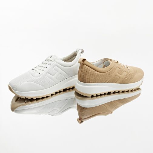 Hotiç Bej Kadın Deri Sneaker 01AYH285960A310 - Görsel 8
