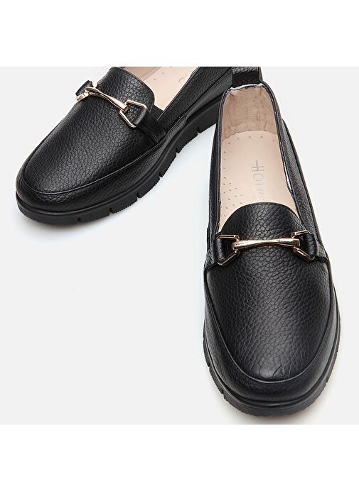 Hotiç Siyah Kadın Deri Loafer 01AYH286000A100 - Görsel 5