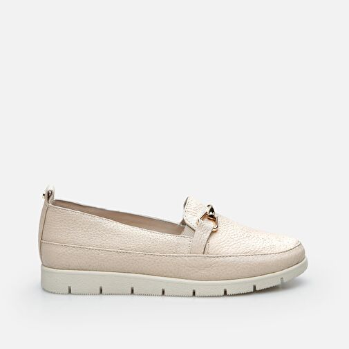 Hotiç Bej Kadın Deri Loafer 01AYH286000A310 - Görsel 2