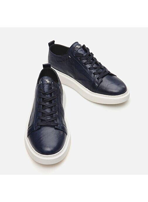 Hotiç Lacivert Erkek Deri Sneaker 02AYH286740A680 - Görsel 4