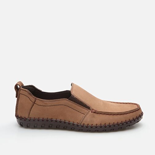 Hakiki Deri Kum Beji Erkek Günlük Ayakkabı - Görsel 2