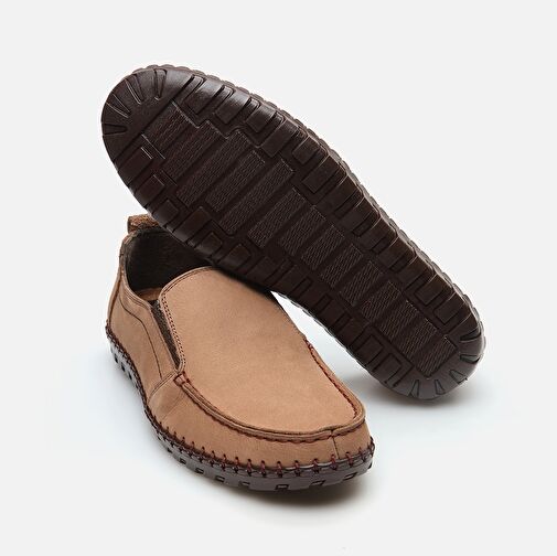 Hakiki Deri Kum Beji Erkek Günlük Ayakkabı - Görsel 6