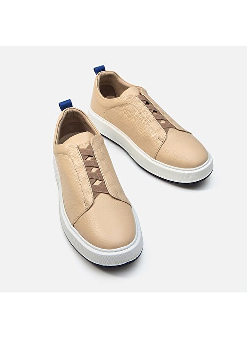 Hotiç Bej Erkek Deri Günlük Ayakkabı 02AYH287770A310 - Görsel 4