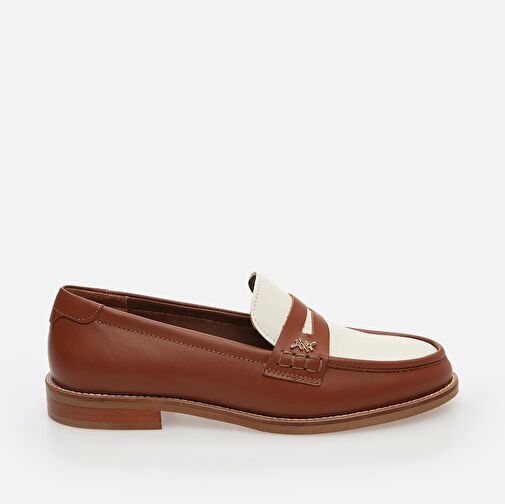 Hotiç Taba-Beyaz Kadın Deri Loafer 01AYH288500A374 - Görsel 2