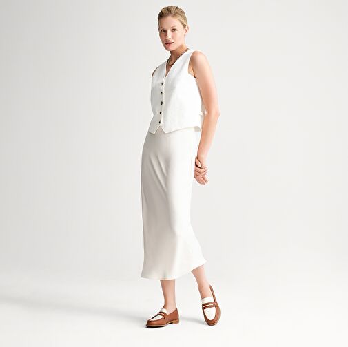 Hotiç Taba-Beyaz Kadın Deri Loafer 01AYH288500A374 - Görsel 8