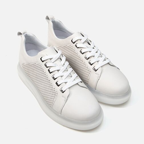 Hakiki Deri Bej Erkek Günlük Ayakkabı - Görsel 3