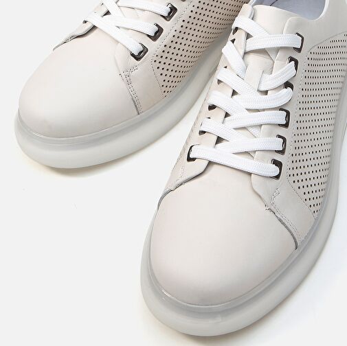 Hakiki Deri Bej Erkek Günlük Ayakkabı - Görsel 5