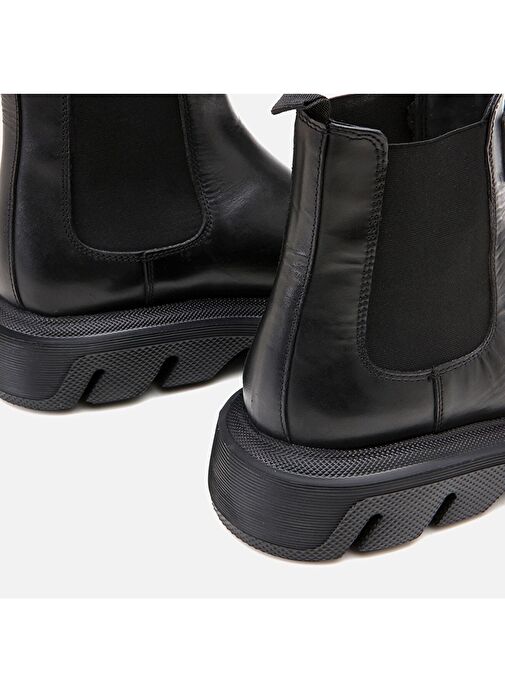 Hakiki Deri Siyah Erkek Günlük Bot - Görsel 4