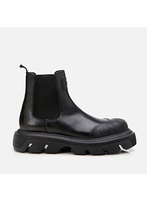Hakiki Deri Siyah Erkek Günlük Bot - Görsel 6