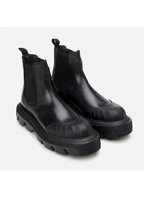 Hakiki Deri Siyah Erkek Günlük Bot - Görsel 7