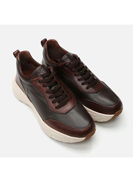 Hotiç Kahverengi-Bej Erkek Deri Sneaker 02AYH290180A480 - Görsel 3