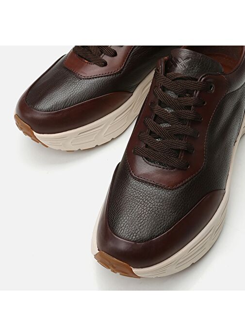 Hotiç Kahverengi-Bej Erkek Deri Sneaker 02AYH290180A480 - Görsel 4