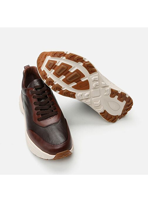 Hotiç Kahverengi-Bej Erkek Deri Sneaker 02AYH290180A480 - Görsel 7