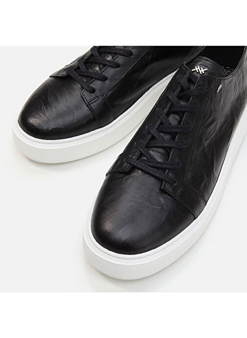 Hakiki Deri Siyah Erkek Günlük Ayakkabı - Görsel 5