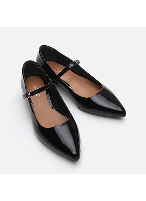 Hotiç Siyah Kadın Rugan Topuklu Ayakkabı 01AYH290840A100 - Görsel 7