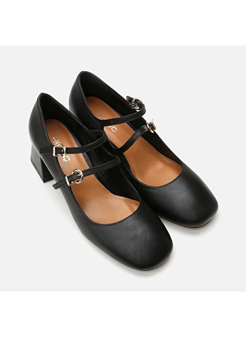 Hotiç Siyah Kadın Deri Topuklu Ayakkabı 01AYH290850A100 - Görsel 3