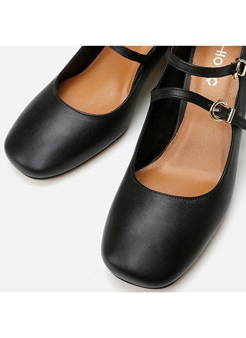 Hotiç Siyah Kadın Deri Topuklu Ayakkabı 01AYH290850A100 - Görsel 4