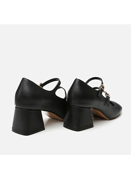Hotiç Siyah Kadın Deri Topuklu Ayakkabı 01AYH290850A100 - Görsel 5