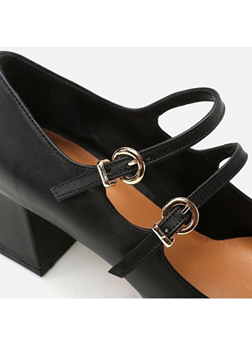 Hotiç Siyah Kadın Deri Topuklu Ayakkabı 01AYH290850A100 - Görsel 6