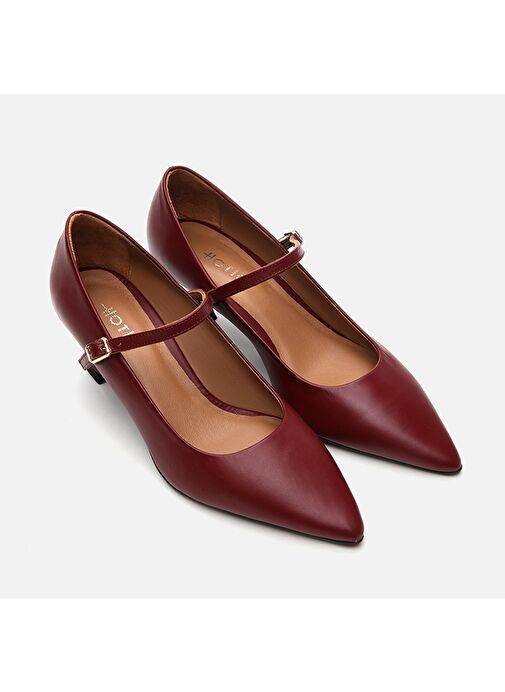 Hotiç Bordo Kadın Deri Stiletto 01AYH290860A780 - Görsel 3