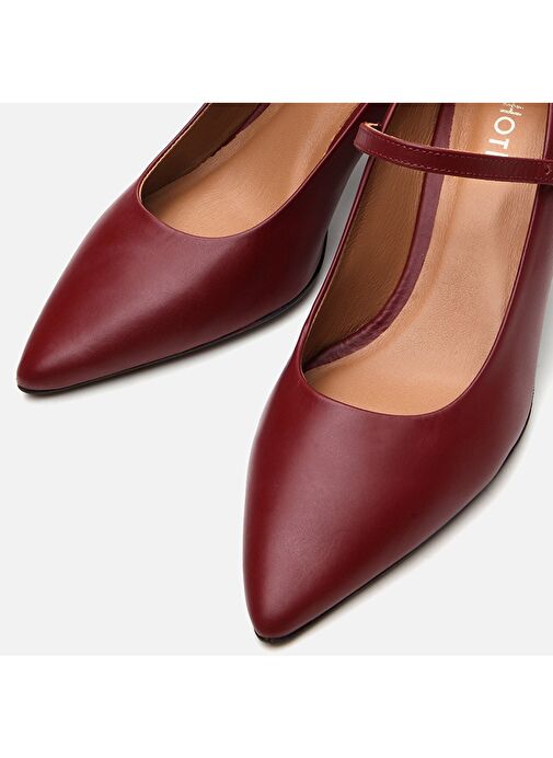 Hotiç Bordo Kadın Deri Stiletto 01AYH290860A780 - Görsel 4