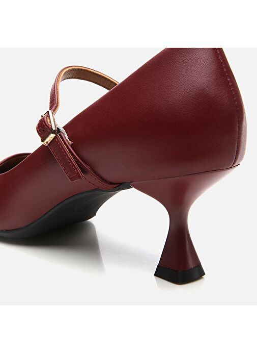 Hotiç Bordo Kadın Deri Stiletto 01AYH290860A780 - Görsel 5
