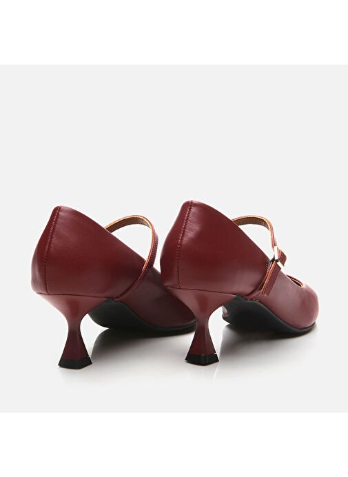 Hotiç Bordo Kadın Deri Stiletto 01AYH290860A780 - Görsel 6