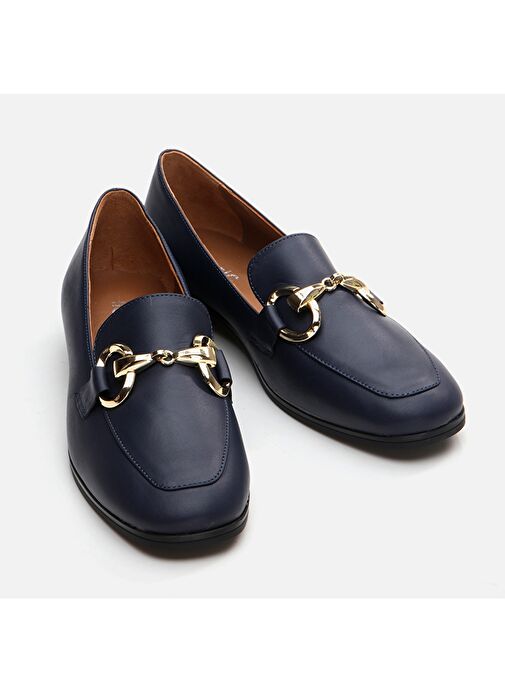 Hotiç Lacivert Kadın Deri Loafer 01AYH291000A680 - Görsel 4