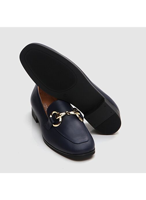 Hotiç Lacivert Kadın Deri Loafer 01AYH291000A680 - Görsel 7