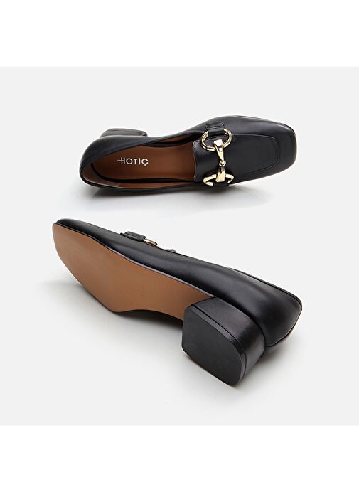 Hotiç Siyah Kadın Deri Topuklu Ayakkabı 01AYH291010A100 - Görsel 5