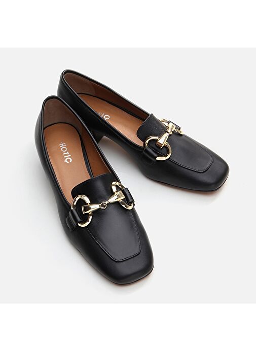 Hotiç Siyah Kadın Deri Topuklu Ayakkabı 01AYH291010A100 - Görsel 3