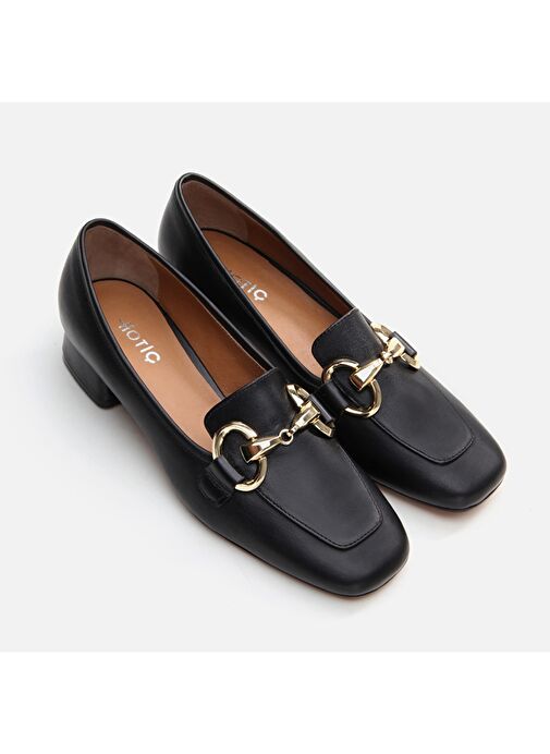 Hotiç Siyah Kadın Deri Topuklu Ayakkabı 01AYH291010A100 - Görsel 4