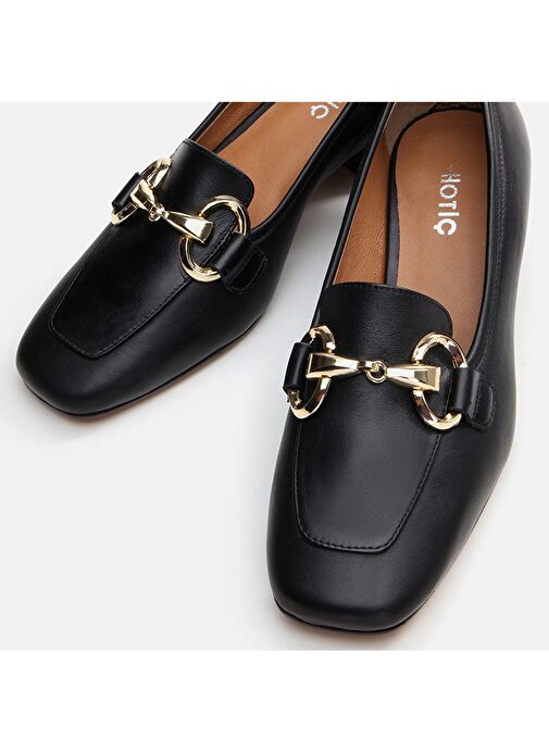 Hotiç Siyah Kadın Deri Topuklu Ayakkabı 01AYH291010A100 - Görsel 7