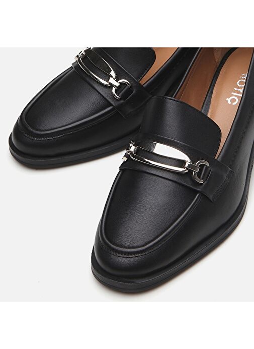 Hotiç Siyah Kadın Deri Loafer 01AYH291040A100 - Görsel 5