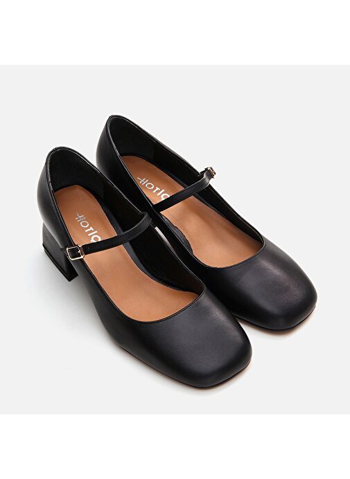 Hotiç Siyah Kadın Deri Topuklu Ayakkabı 01AYH291060A100 - Görsel 3