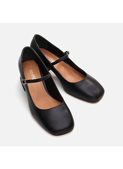 Hotiç Siyah Kadın Deri Topuklu Ayakkabı 01AYH291060A100 - Görsel 4