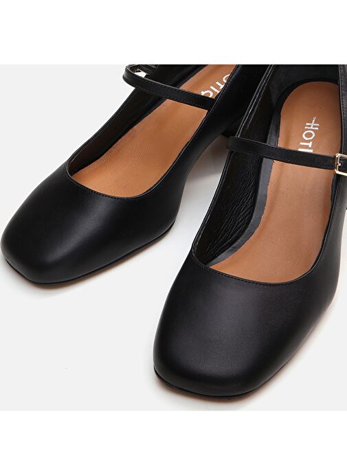 Hotiç Siyah Kadın Deri Topuklu Ayakkabı 01AYH291060A100 - Görsel 5