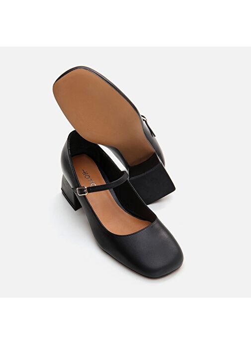 Hotiç Siyah Kadın Deri Topuklu Ayakkabı 01AYH291060A100 - Görsel 7