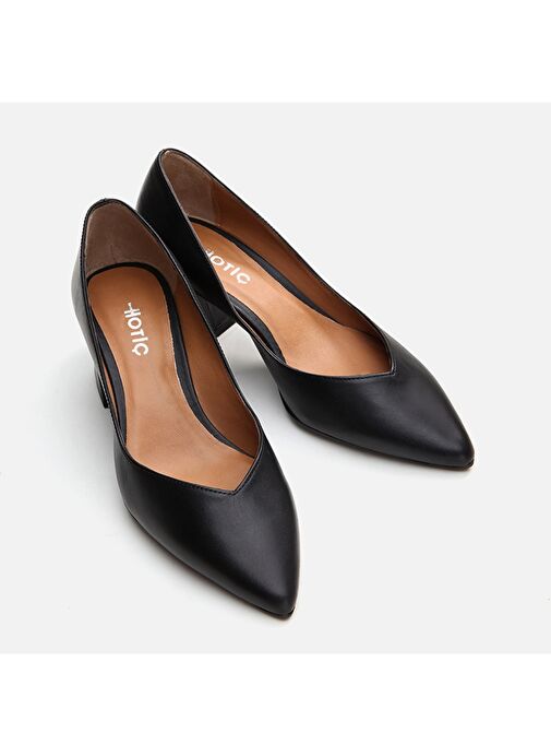 Hotiç Siyah Kadın Deri Topuklu Ayakkabı 01AYH291210A100 - Görsel 3