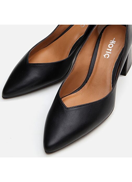 Hotiç Siyah Kadın Deri Topuklu Ayakkabı 01AYH291210A100 - Görsel 6