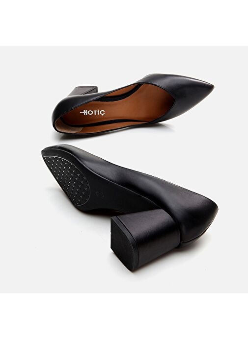 Hotiç Siyah Kadın Deri Topuklu Ayakkabı 01AYH291210A100 - Görsel 7