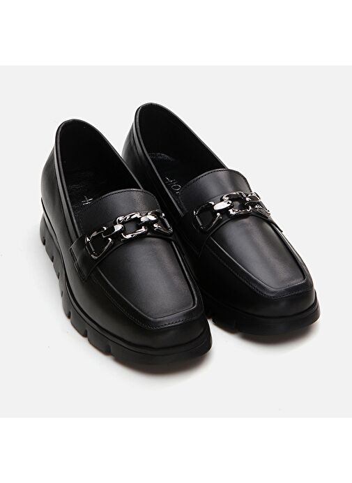 Hotiç Siyah Kadın Deri Loafer 01AYH291240A100 - Görsel 3